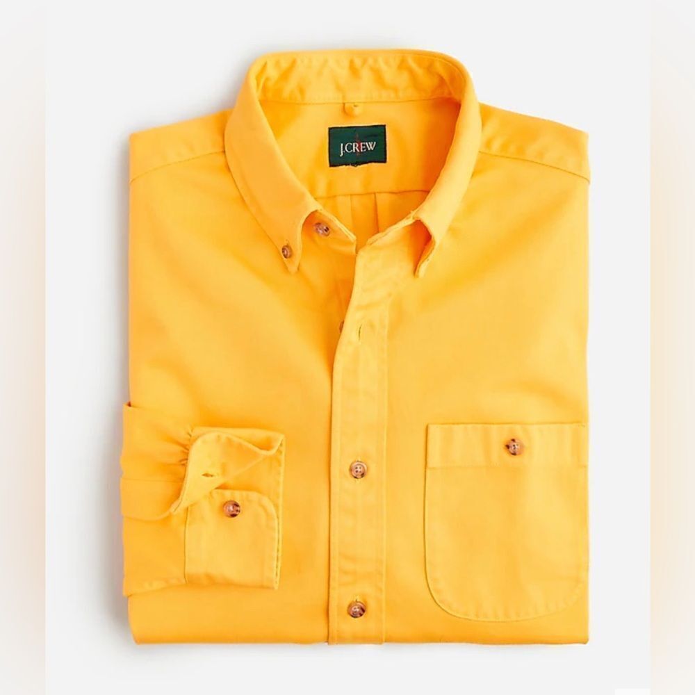 J.Crew Relaxed garment-dyed heavyweight twill shirt Men NWT Size S
